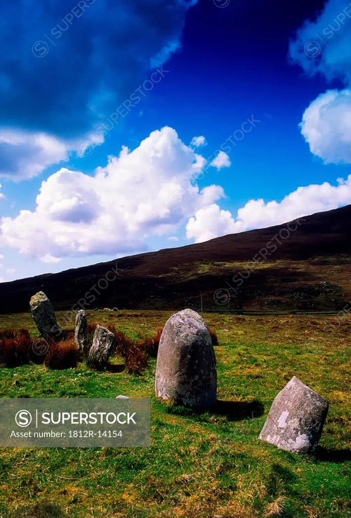 Standing stones near Clifden, Co Galway, Ireland