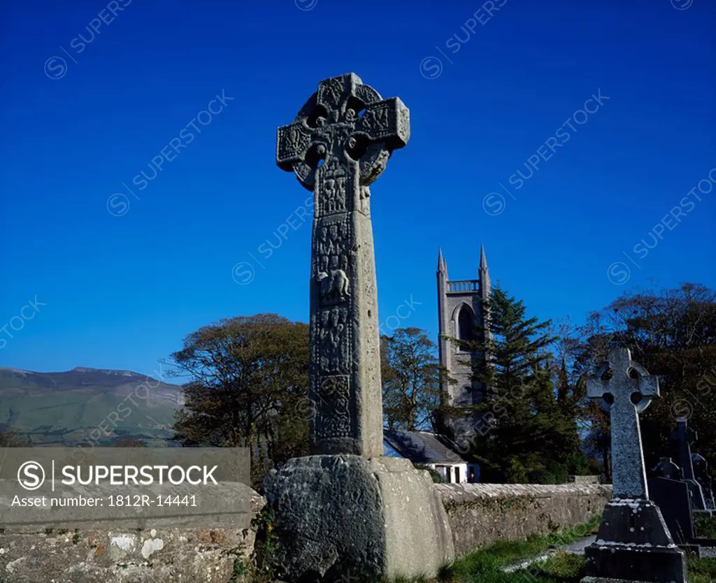 High Cross and Drumcliffe Church, Co Sligo, Ireland