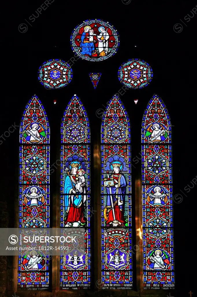 Stained glass window in Killarney Cathedral, Co Kerry, Ireland