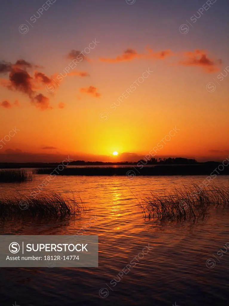 Lough Derg,Co Clare,Ireland,Sunset Over Lake