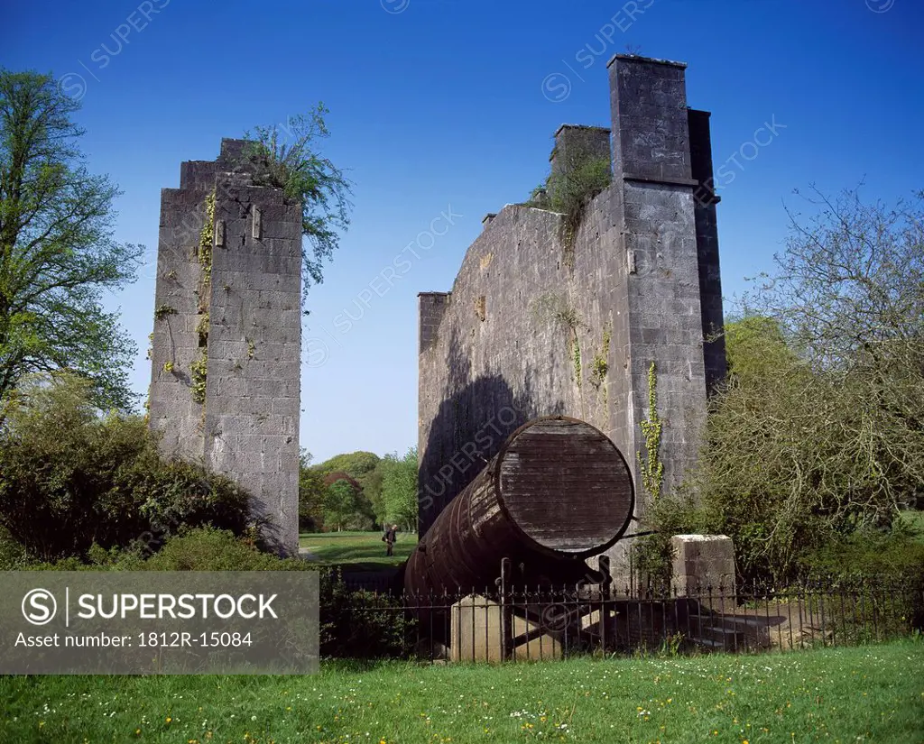 Birr Castle,Co Offaly,Ireland,Exterior View Of Birr Castle Before Renovation