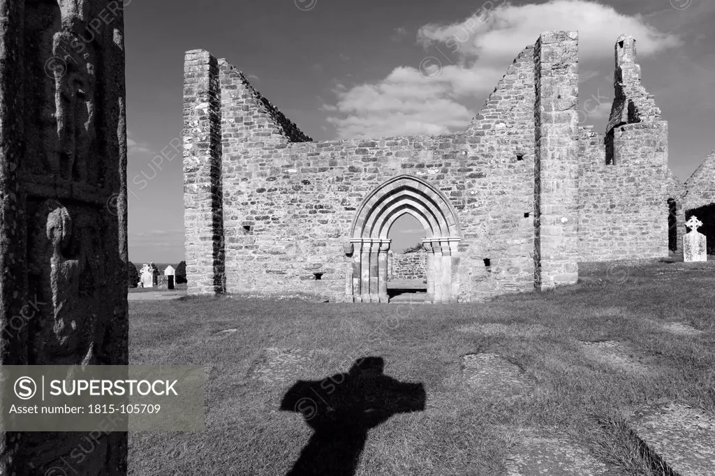 Ireland, Leinster, County Offaly, View of Clonmacnoise