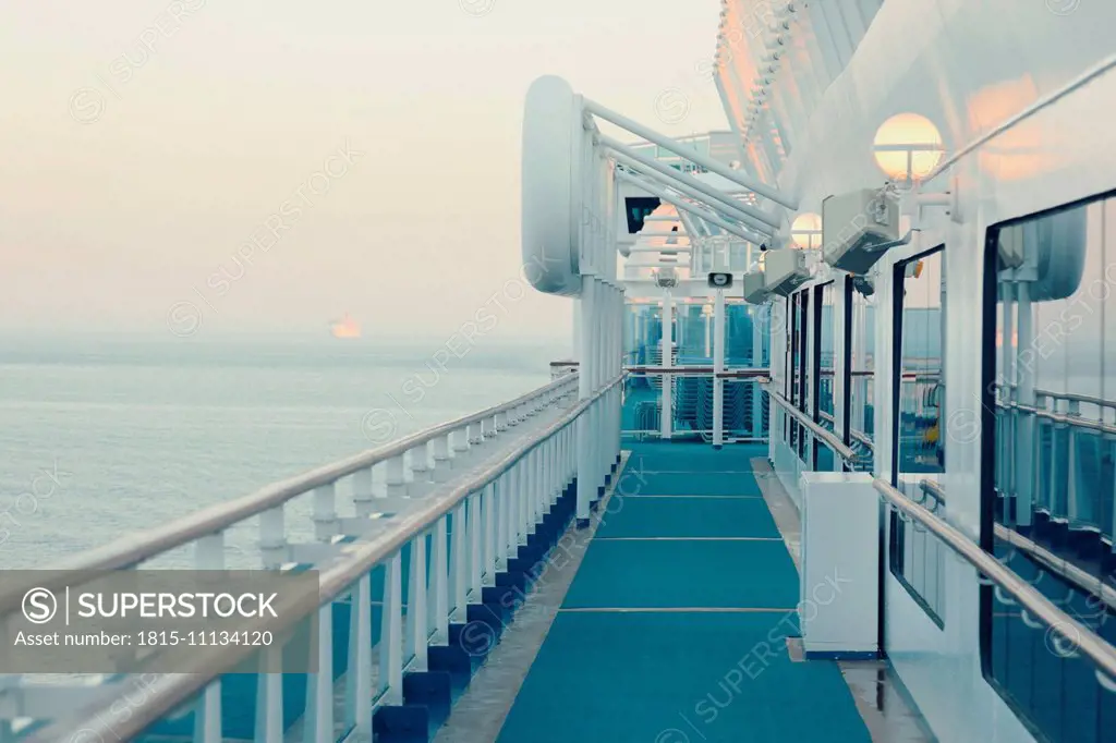 Germany, Baltic Sea, On board of a cruise ship in the morning
