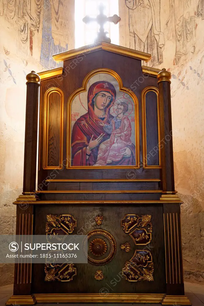 Turkey, Akdamar Island, altar in Armenian Church of the Holy Cross