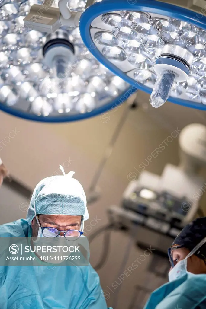 Portrait of doctor surgeon during operation