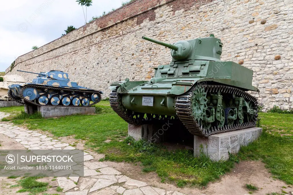Serbia, Belgrade, Kalemegdan fortress, tank Stuart M3A1
