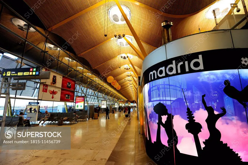 Spain, Madrid, departure lounge of Aeropuerto de Madrid Barajas