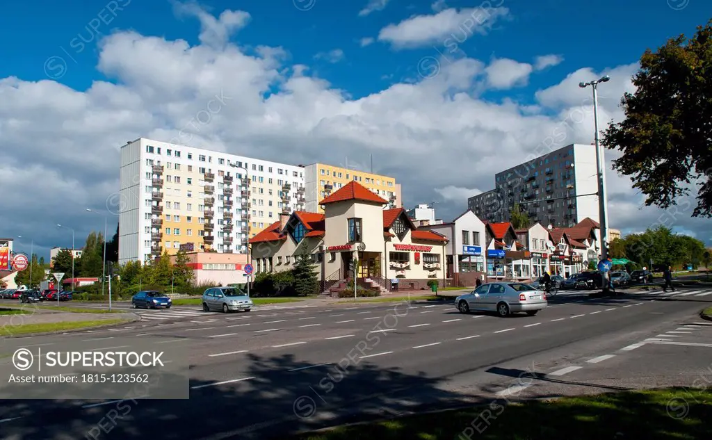 Poland, View of residential buildings at Koszalin