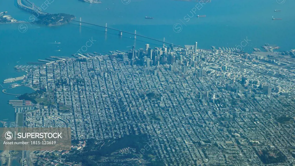 USA, California, San Francisco, View of city seen from airport