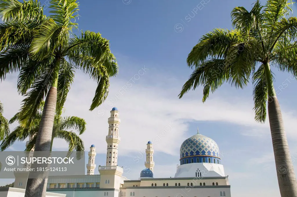 Malaysia, Borneo, Kota Kinabalu, View of City Mosque in Likas