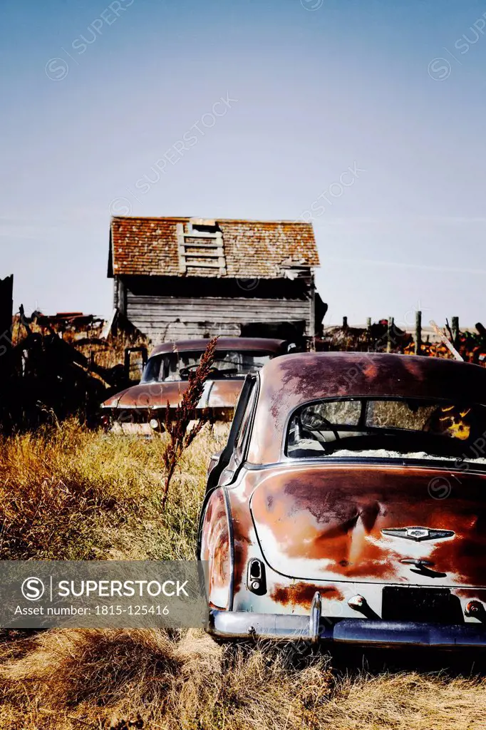 Canada, Junk yard with old US cars