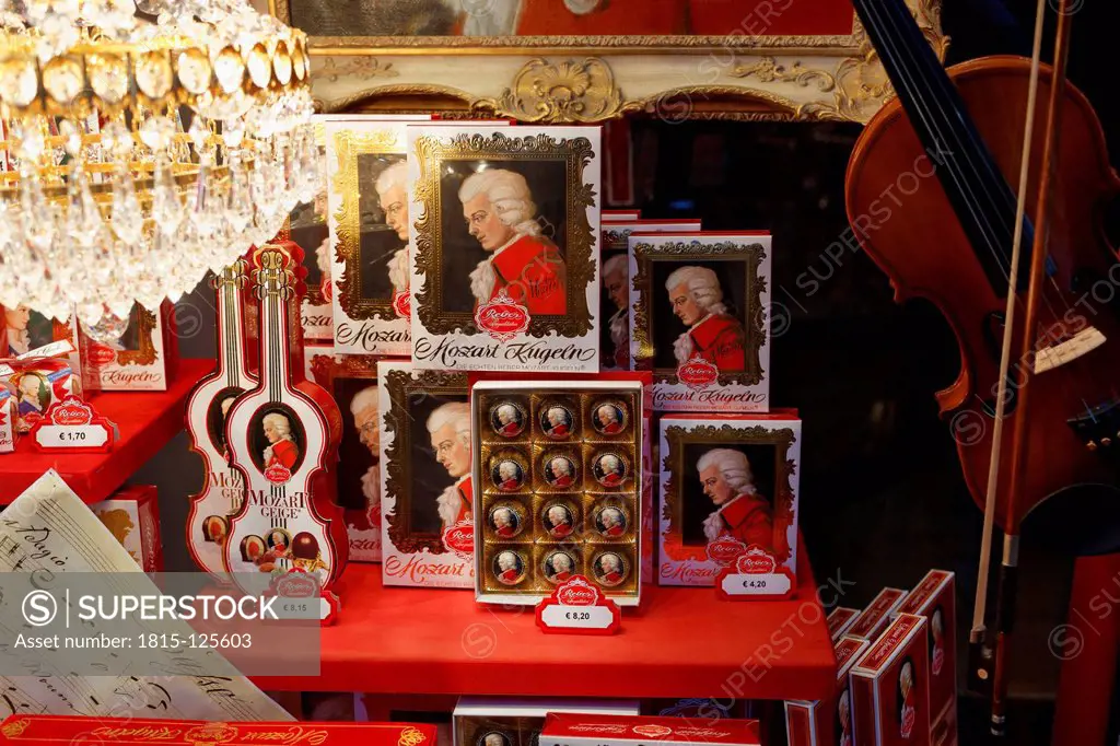 Austria, Salzburg, Candy shop display