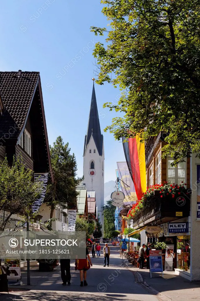 Germany, Bavaria, St John Church in Oberstdorf