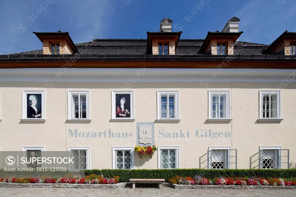 Austria Salzkammergut, View of Mozart house in St. Gilgen