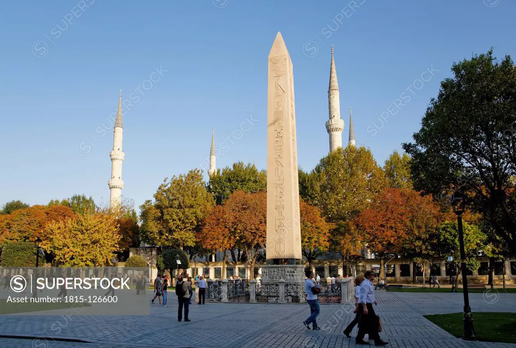 Turkey, Istanbul, Obelisk of Theodosius at Hippodrome of Constantinople