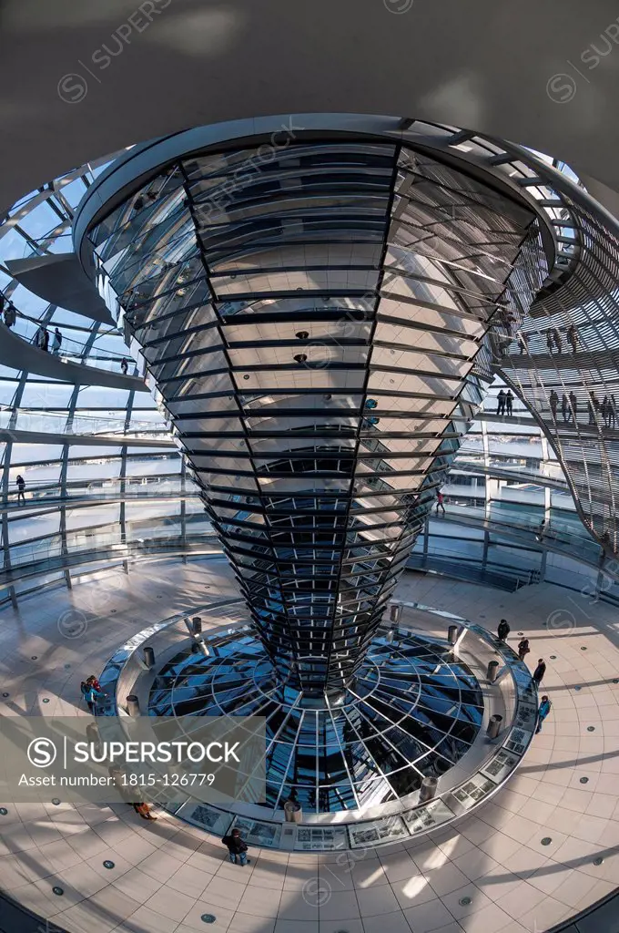 Germany, Berlin, Interior of Reichstag dome