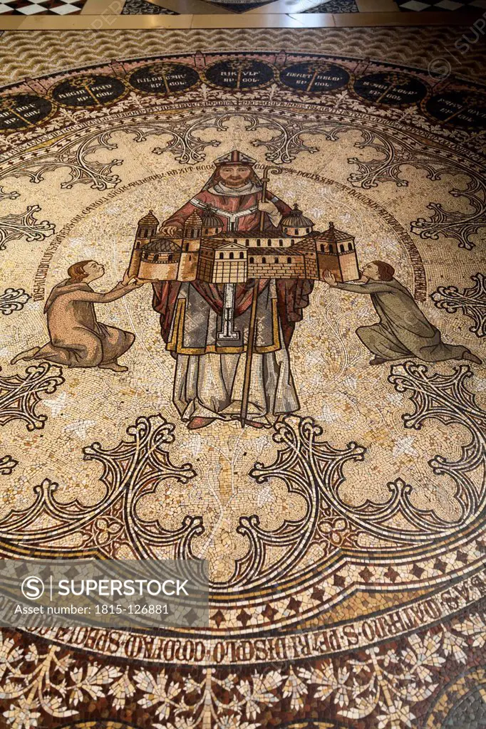 Germany, Cologne, Mosaic floor in Cologne Cathedral