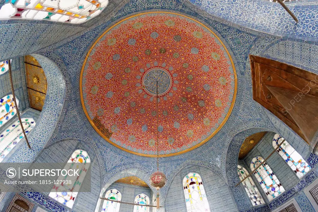Turkey, Istanbul, Interior of Baghdad Kiosk at Topkapi Palace
