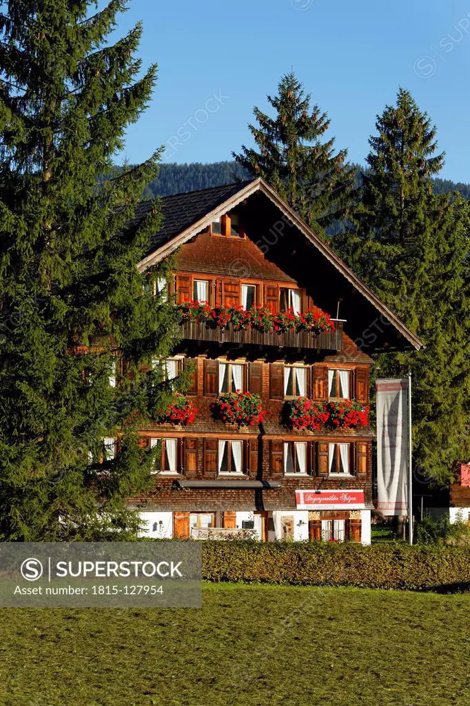 Austria, Vorarlberg, Typical house at Mellau