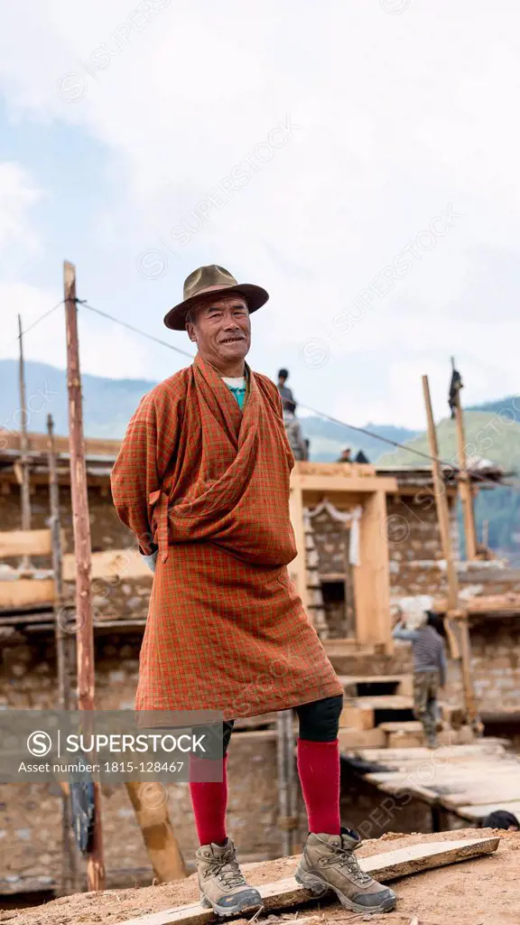 Bhutan, Man at Kencho Sum monastery