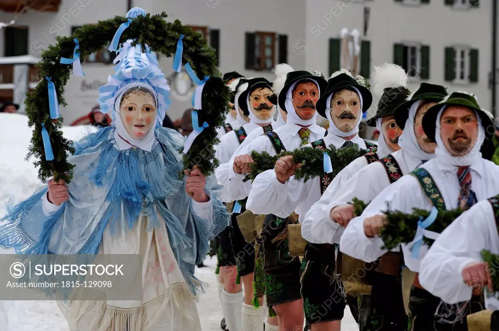 Germany Bavaria, Forerunners of Carnival Parade
