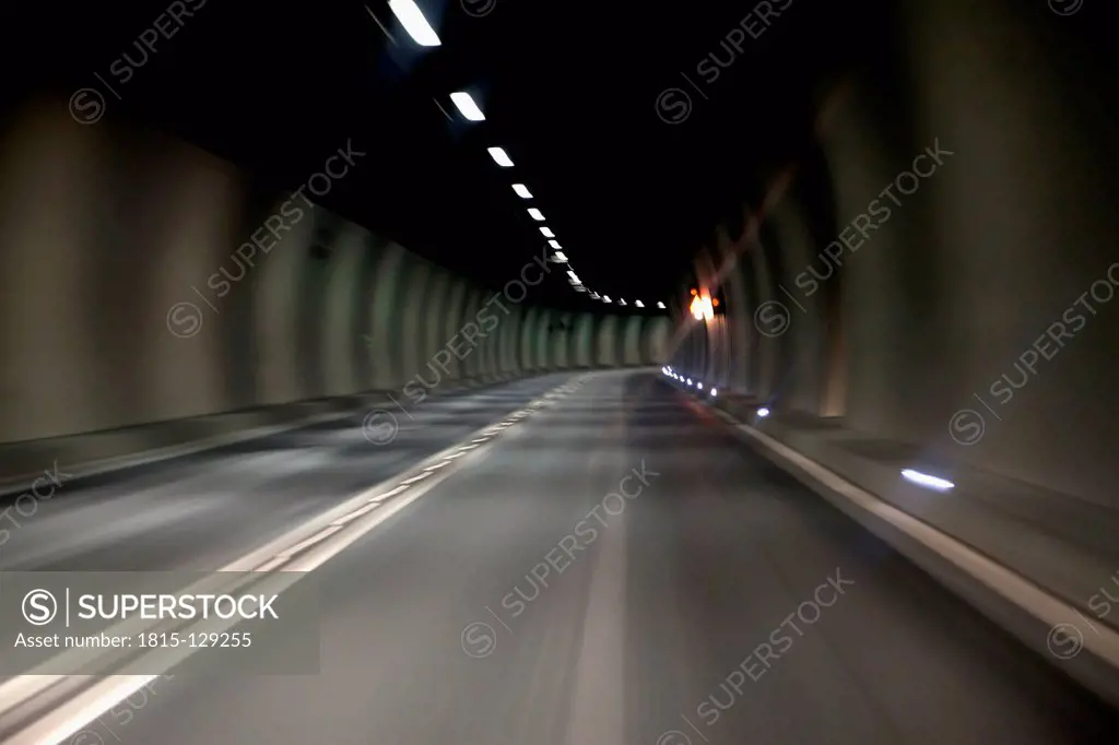 Italy, View of road tunnel