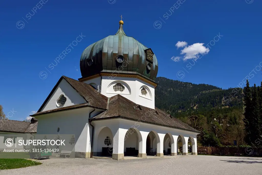 Germany, Bavaria, View of chapel at Garmisch-Partenkirchen