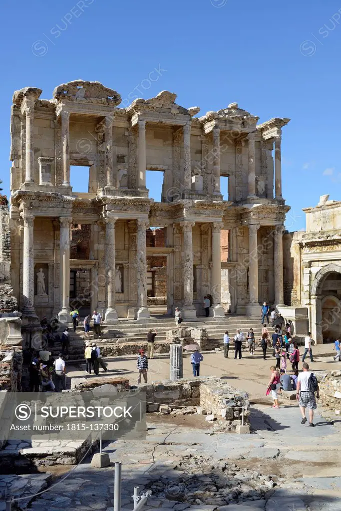 Turkey, View of Library of celsus
