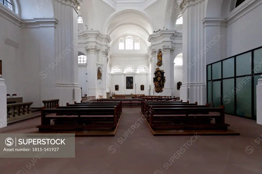 Germany, Bavaria, Wuerzburg, Interior of Church of St John