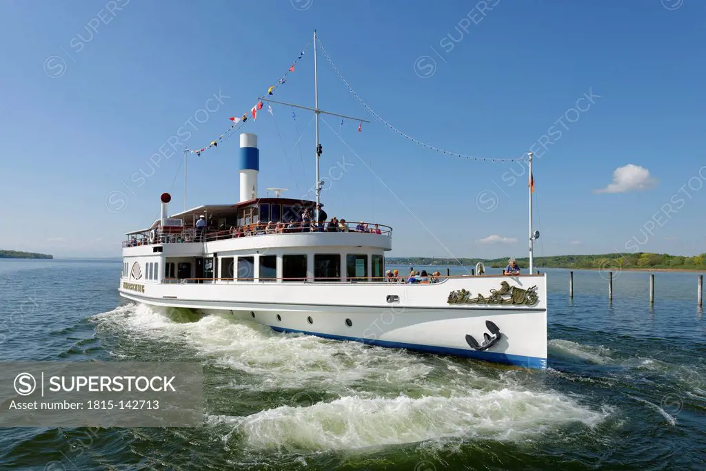 Germany, View of paddle steamer