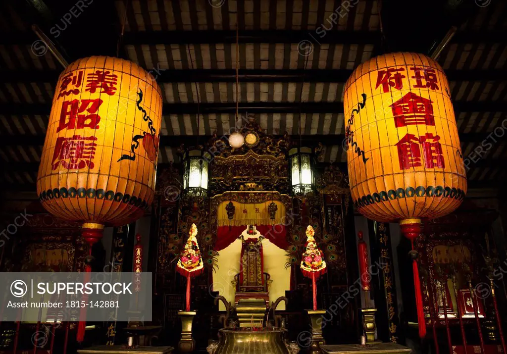 Vietnam, Hoi An, Interior of temple