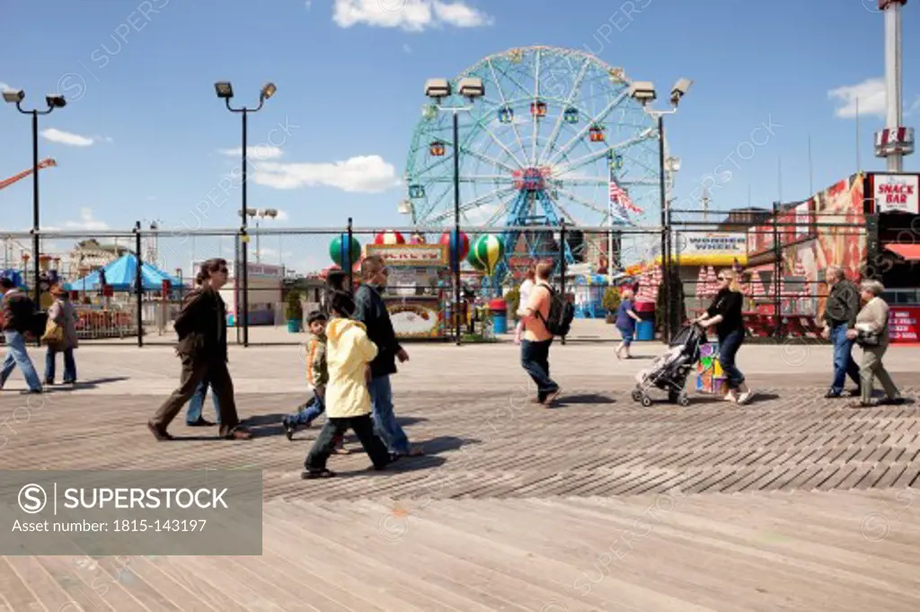 USA, New York, People on Coney Island