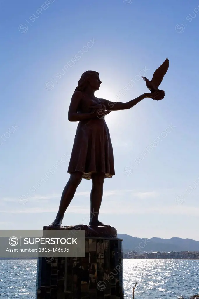 Turkey, Statue of female with bird