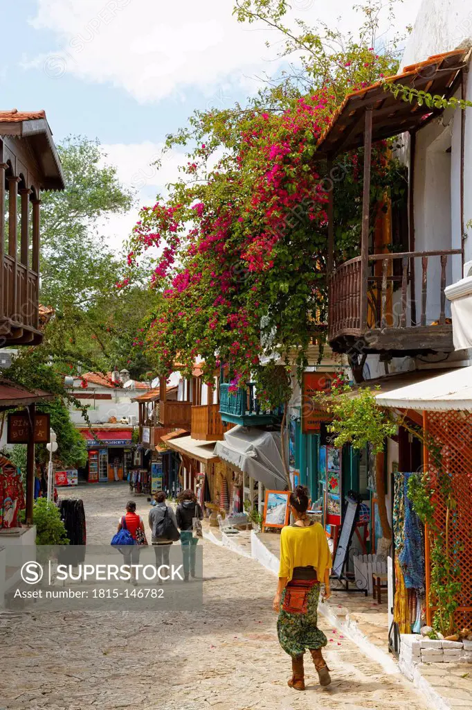 Turkey, Antalya Province, Kas, Alley in old town