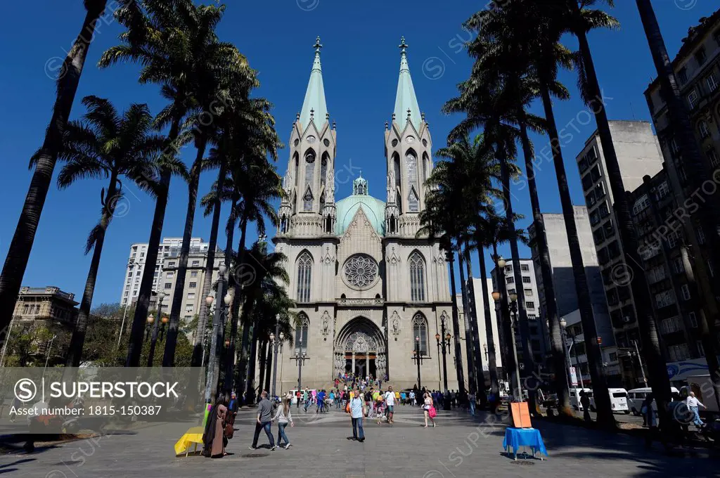 Brazil, Sao Paulo, Se, Catedral da Se, square Praca da Se