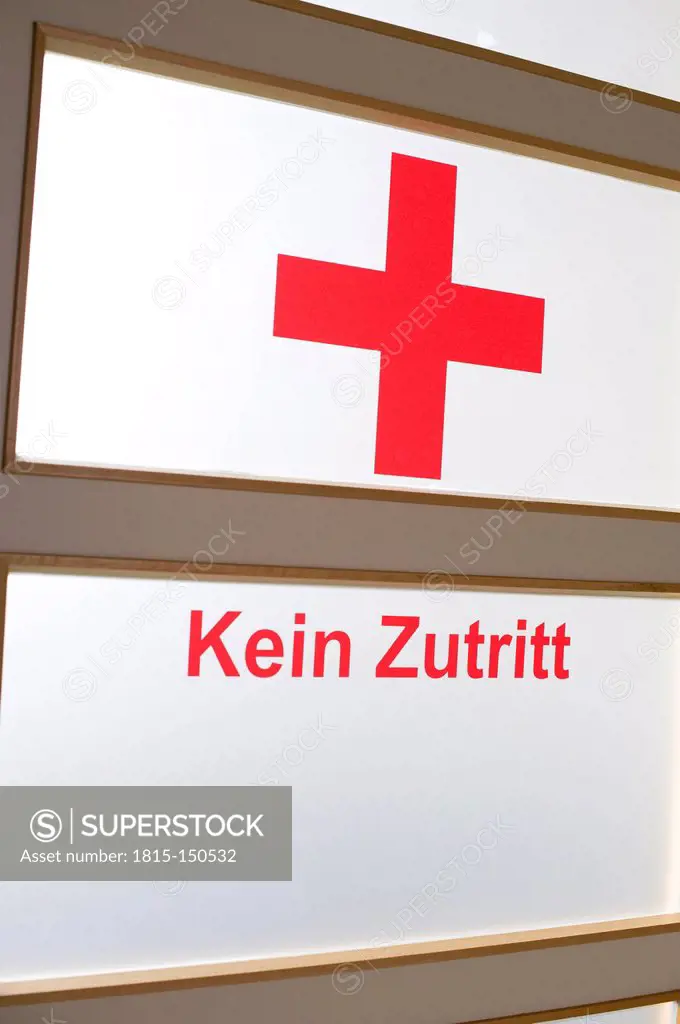 Germany, Bavaria, symbol no admittance in the hospital