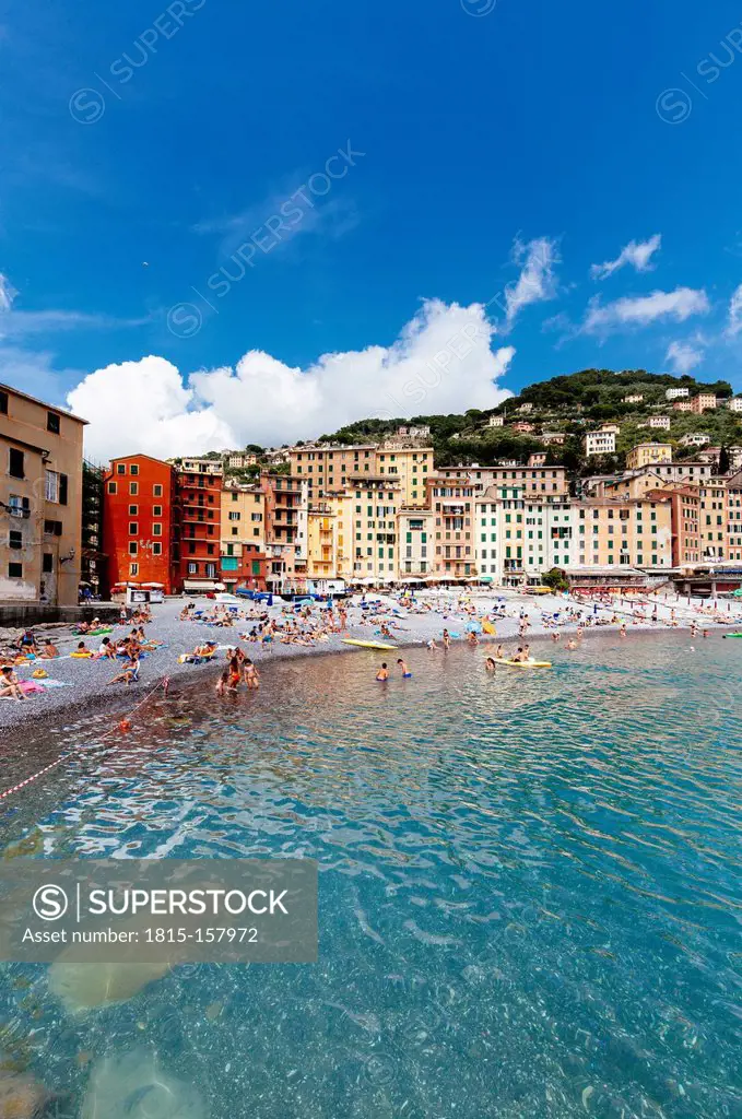 Italy, Liguria, Province of Genoa, Camogli, lido