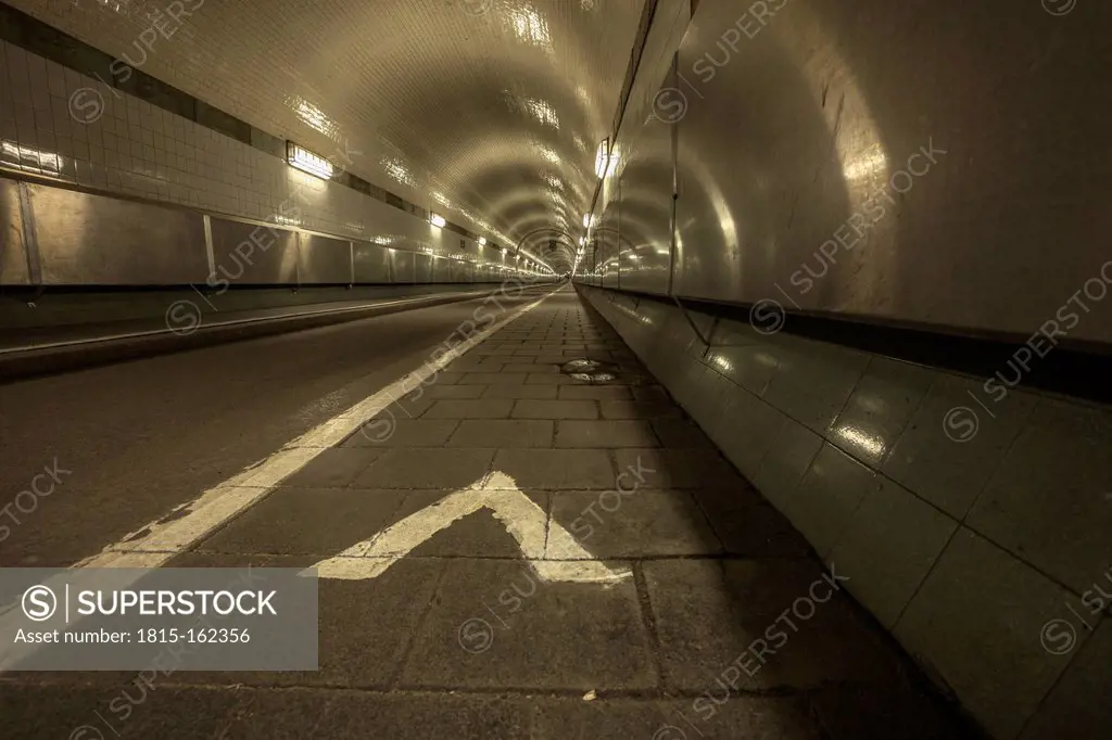 Germany, Hamburg, Old Elbe Tunnel, St. Pauli Elbe Tunnel