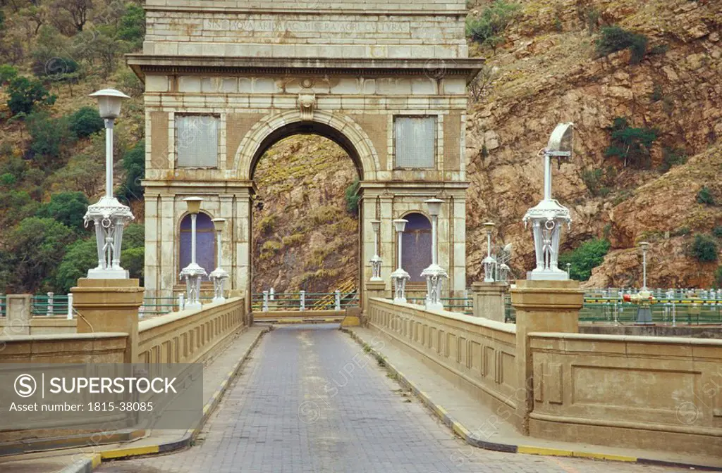 Gate at the dam, North West Province, South Africa