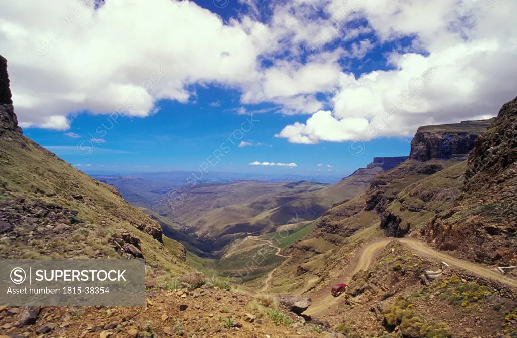 View over Cobham State Forest from Sani Pass, South Africa