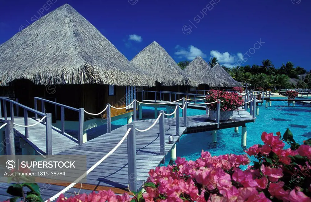 Beach of the Moana Beachcomber Hotel, Bora Bora, French Polynesia