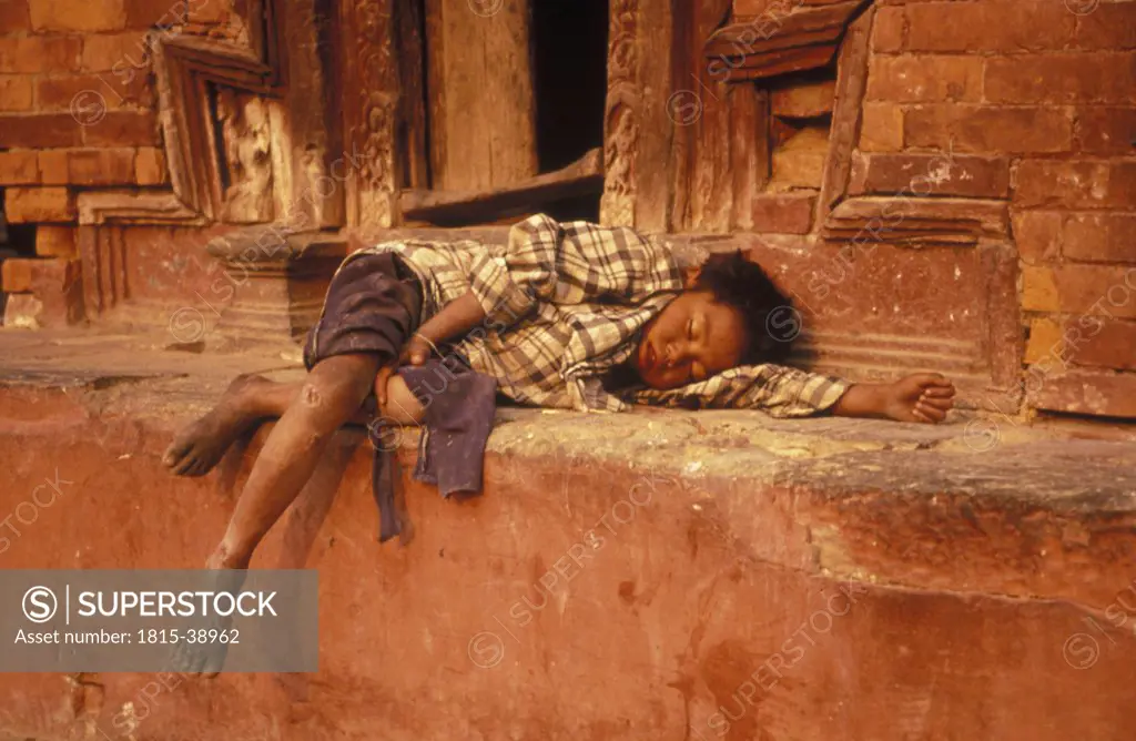 Sleeping child, Nepal