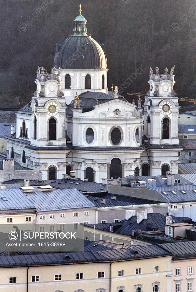 Salzburg, Austria, Kollegienkirche seen form Kapuzinerberg