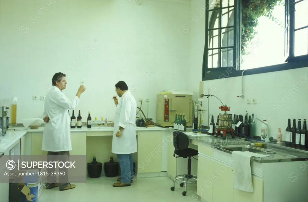 Bodega Antonio Barbadillo, daily sherry tests in the laboratory, Sanlucar de Barrameda, Andalucia, Spain