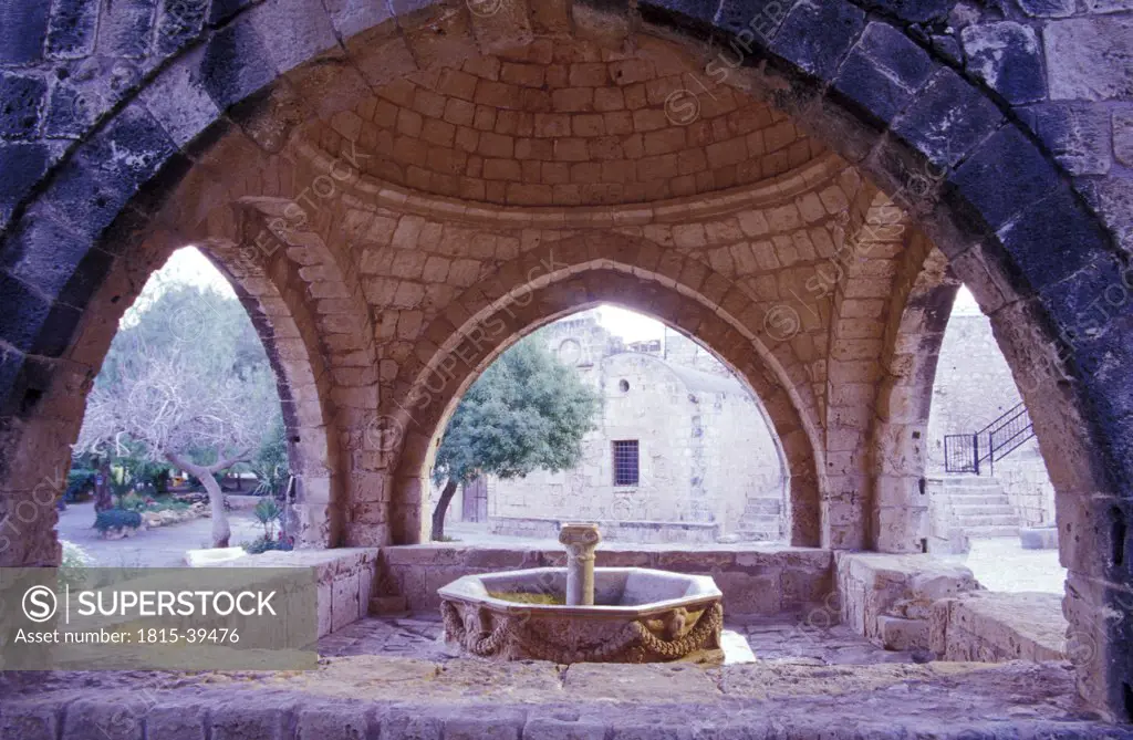 Monastery Agia Napa with venecian fountain, Cyprus