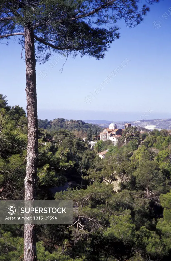village in Troodos mountains, Pano Platres, South Cyprus