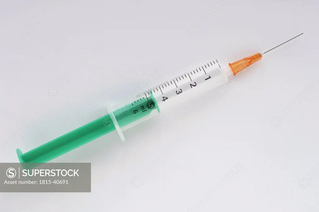 Syringe With Long Needle Stock Photo - Download Image Now - Close