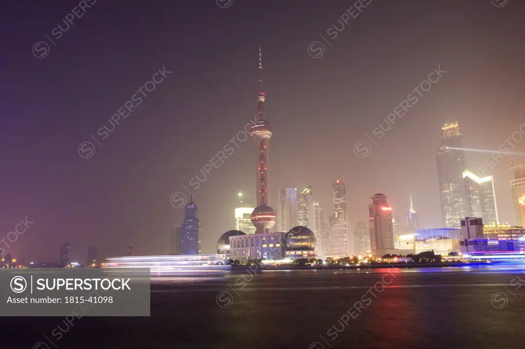 China, Shanghai, skyline, Oriental Pearl TV Tower