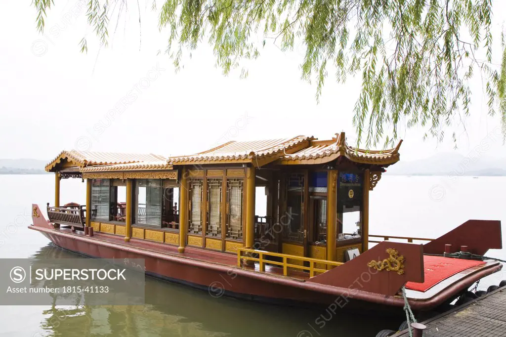 China, Hangzhou, Passenger boat on West Lake