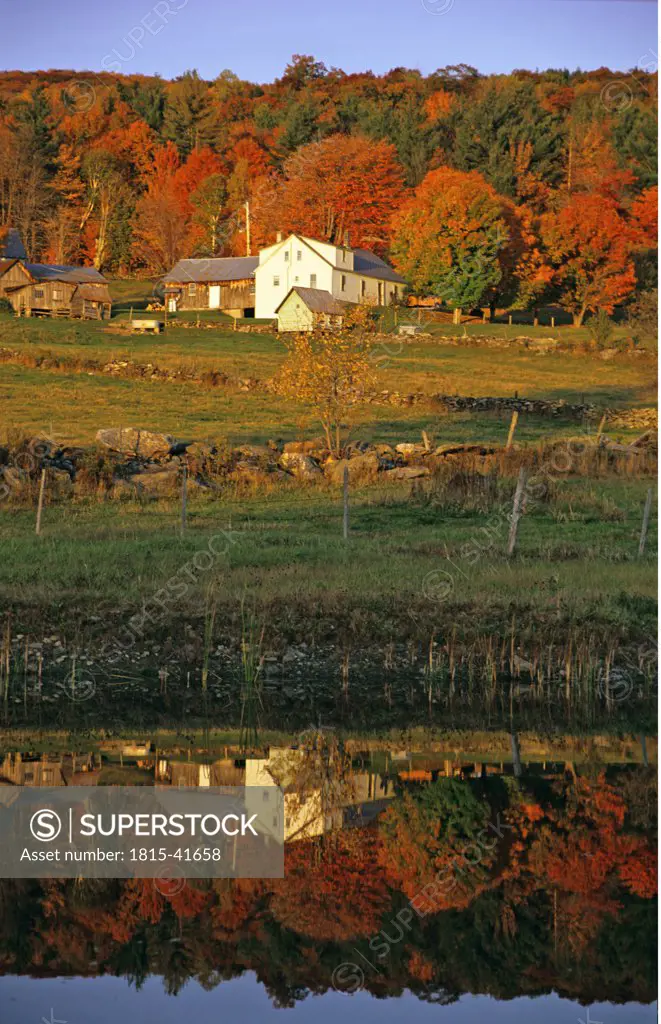 USA; Vermont; Farm near Weston